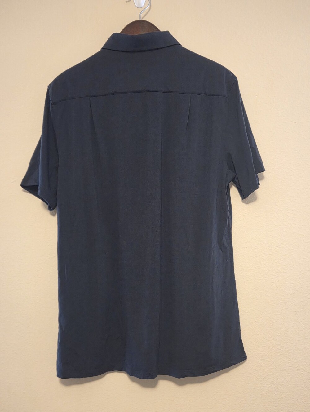 Quince Men's Polo XL Navy Blue Merino Wool Solid - Picture 4 of 11